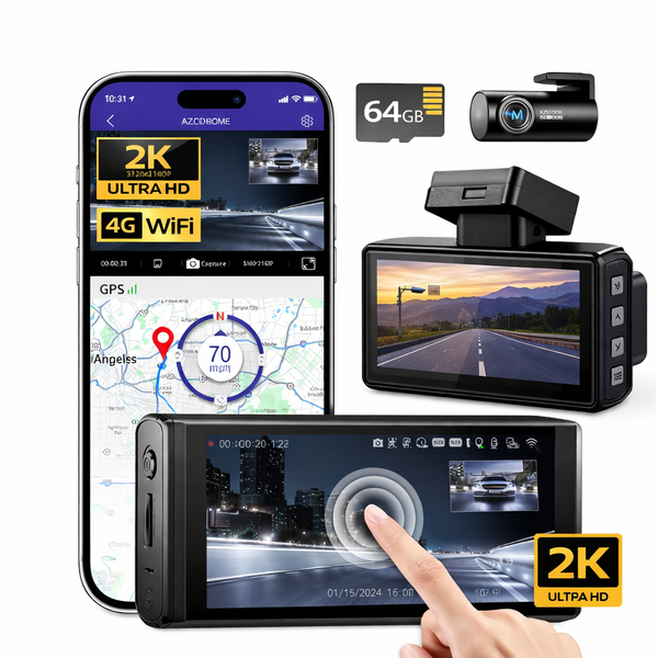 كاميرا سيارة ذكية 2K مع 4G | Smart 2K 4G Dash Cam